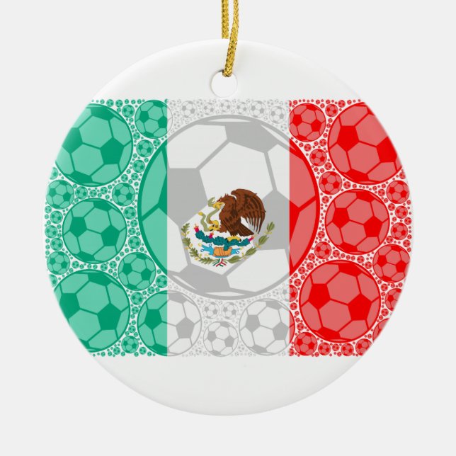 Adorno De Cerámica Balones de fútbol de México (Frente)