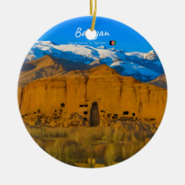 Adorno De Cerámica Bamyan, Afganistán - Valle del acantilado de Buda