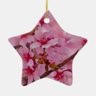 Adorno De Cerámica Bañado en flores de cerezo japonesas rosadas