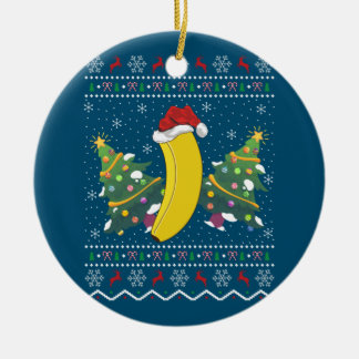 Adorno De Cerámica Banana Lover Xmas regalo Navidades bananeros feos