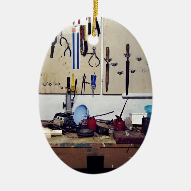 Adorno De Cerámica Banco de trabajo sucio (Frente)