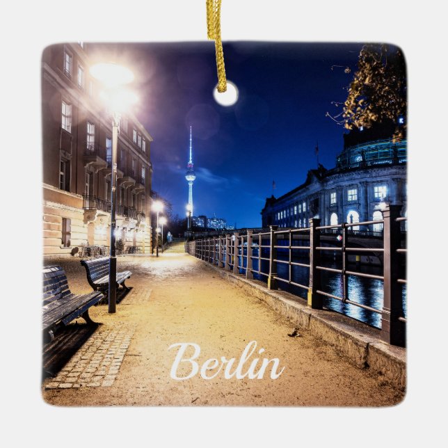 Adorno De Cerámica Bancos cerca del río Spree en Berlín, Alemania (Anverso)