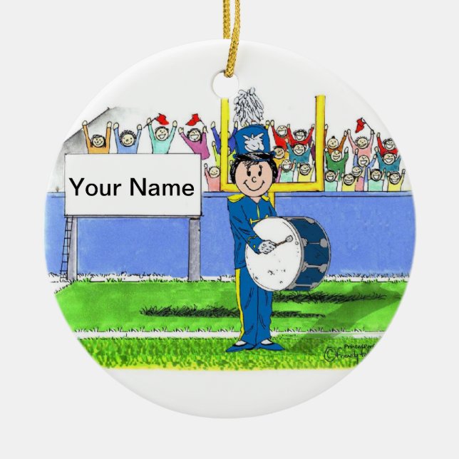 Adorno De Cerámica Banda, bombo - hembra (Frente)