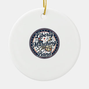 Adorno De Cerámica Banda de Música de la Libertad Marcha Patriótica P