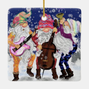 Adorno De Cerámica Banda de navidades - canción feliz - diversión