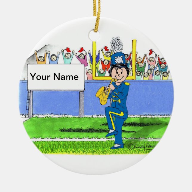 Adorno De Cerámica Banda, saxofón - Mujer (Frente)