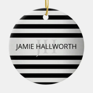 Adorno De Cerámica Bandas de color negro y negro de imitación de plat