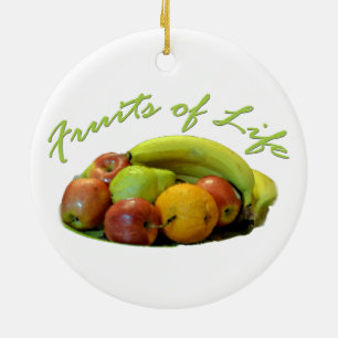 Adorno De Cerámica bandeja de fruta colorida, Naranja, manzana, pera,