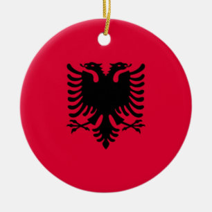 Adorno De Cerámica Bandera albanesa