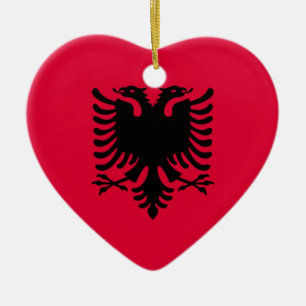 Adorno De Cerámica Bandera albanesa