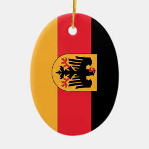Adorno De Cerámica Bandera alemana del escudo de armas