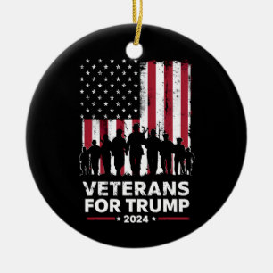 Adorno De Cerámica Bandera Americana Dad Grandpa Veteranos Por Trump