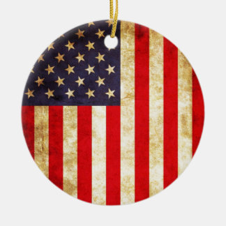 Adorno De Cerámica Bandera americana del vintage