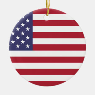 Adorno De Cerámica Bandera americana - los Estados Unidos de América