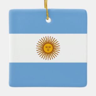 Adorno De Cerámica Bandera argentina
