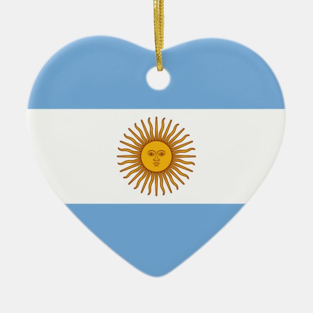 Adorno De Cerámica Bandera argentina Bandera De Argentina (Frente)