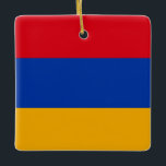 Adorno De Cerámica Bandera armenia<br><div class="desc">Productos de bandera mundial de personalizable - Por favor,  no dude en añadir su propio texto.</div>
