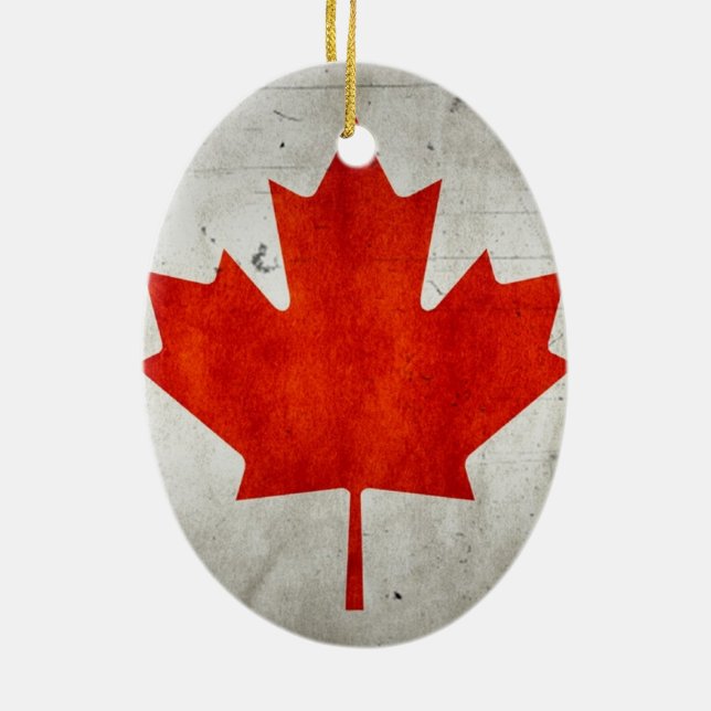 Adorno De Cerámica Bandera artística del canadiense del Grunge del (Atrás)