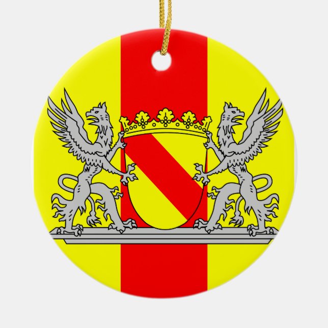 Adorno De Cerámica Bandera bañada escudo de armas De Baden (Frente)