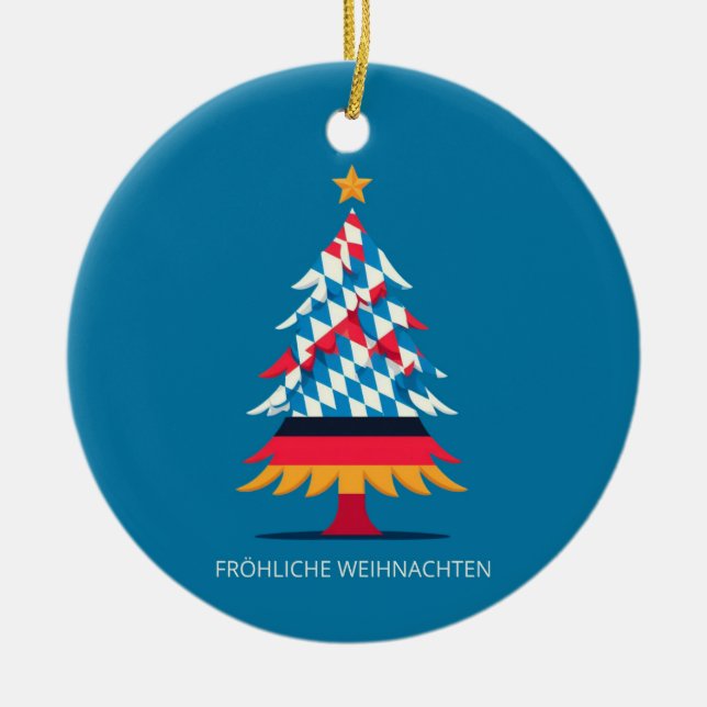 ADORNO DE CERÁMICA BANDERA BAVARIA INSPIRADA (Frente)