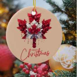 ADORNO DE CERÁMICA BANDERA CANADIENSE INSPIRADA