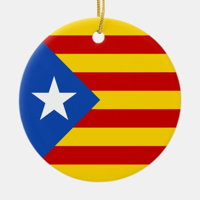 Adorno De Cerámica Bandera catalana de la independencia de (Frente)