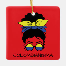 Adorno De Cerámica Bandera Chica colombiana CUTE COLOMBIANISIMA