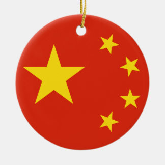 Adorno De Cerámica Bandera china de República Popular China de la