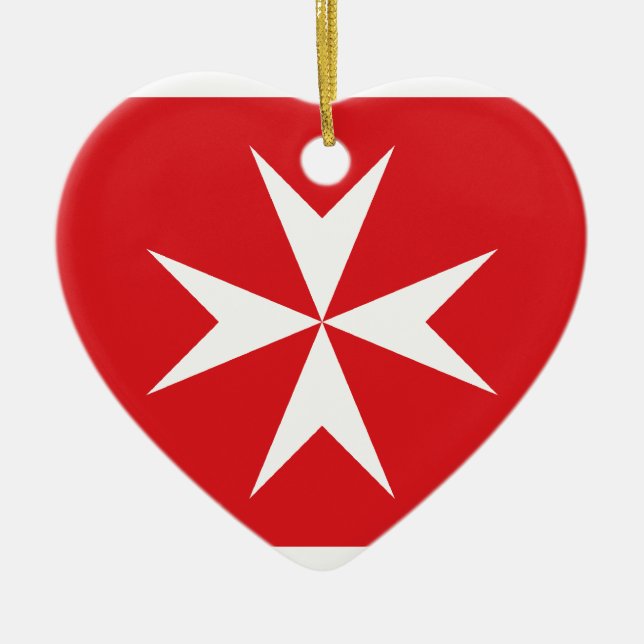 Adorno De Cerámica Bandera civil bandera de Malta, Maldivas (Frente)