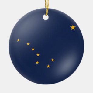 Adorno De Cerámica Bandera de Alaska