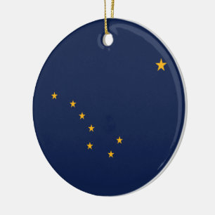 Adorno De Cerámica Bandera de Alaska