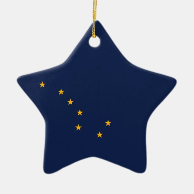 Adorno De Cerámica Bandera de Alaska (Frente)