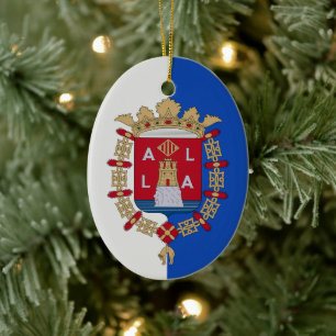 Adorno De Cerámica Bandera de Alicante, España