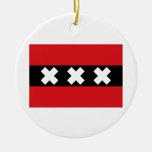 Adorno De Cerámica Bandera de Ámsterdam