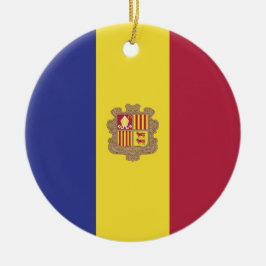 Adorno De Cerámica Bandera de Andorra