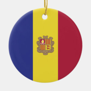 Adorno De Cerámica Bandera de Andorra