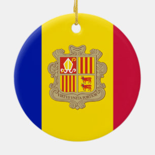 Adorno De Cerámica Bandera de Andorra