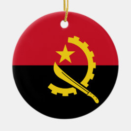 Adorno De Cerámica Bandera de Angola