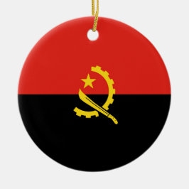 Adorno De Cerámica Bandera de Angola