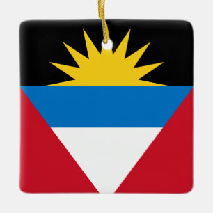 Adorno De Cerámica Bandera de Antigua y Barbuda