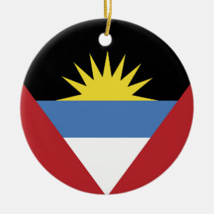 Adorno De Cerámica Bandera de Antigua y Barbuda