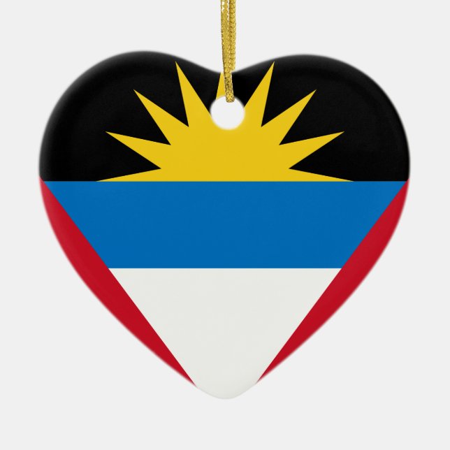 Adorno De Cerámica Bandera de Antigua y de Barbuda (Frente)