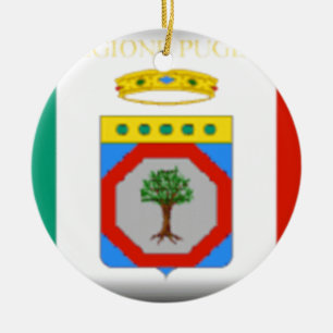 Adorno De Cerámica Bandera de Apulia (Italia)