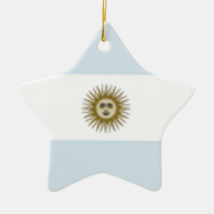 Adorno De Cerámica Bandera de Argentina