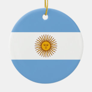 Adorno De Cerámica Bandera de Argentina
