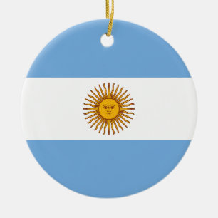 Adorno De Cerámica Bandera de Argentina