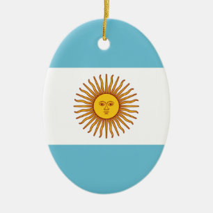 Adorno De Cerámica Bandera de Argentina
