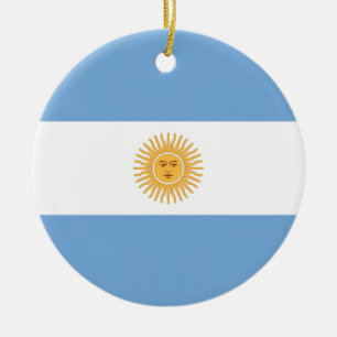Adorno De Cerámica Bandera de Argentina