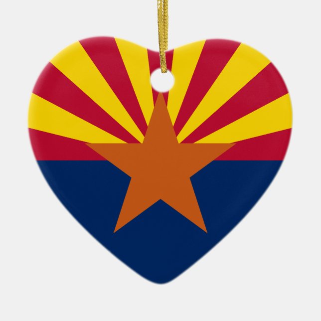 Adorno De Cerámica Bandera de Arizona (Frente)