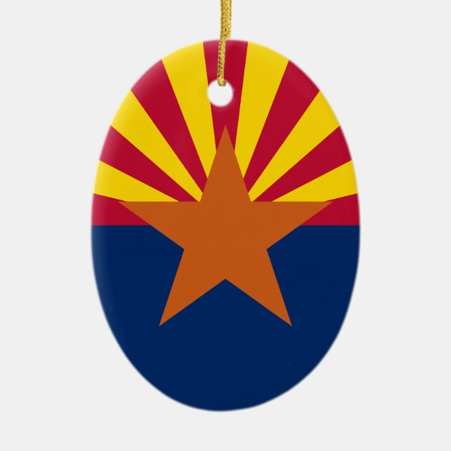 Adorno De Cerámica Bandera de Arizona (Frente)